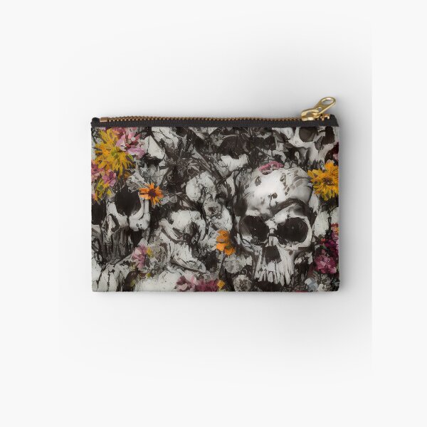 Item preview, Emergent Skull and Flower Mixed Media Punk Art is the right mixture of dark and light for those who love Halloween all year round, especial for spring and Valentine's Day designed and sold by HauntFamily.