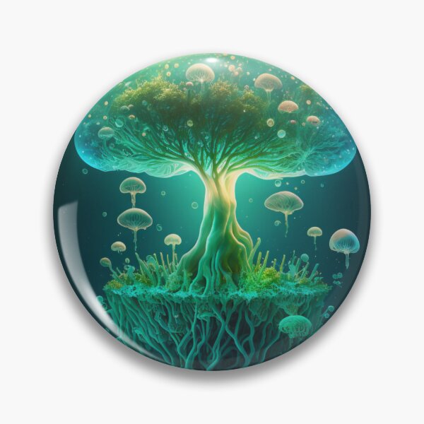 Item preview, Incredible green glow underwater magical mushroom  designed and sold by forwardthinker.