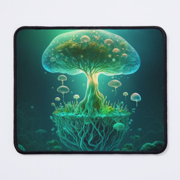 Item preview, Incredible green glow underwater magical mushroom  designed and sold by forwardthinker.