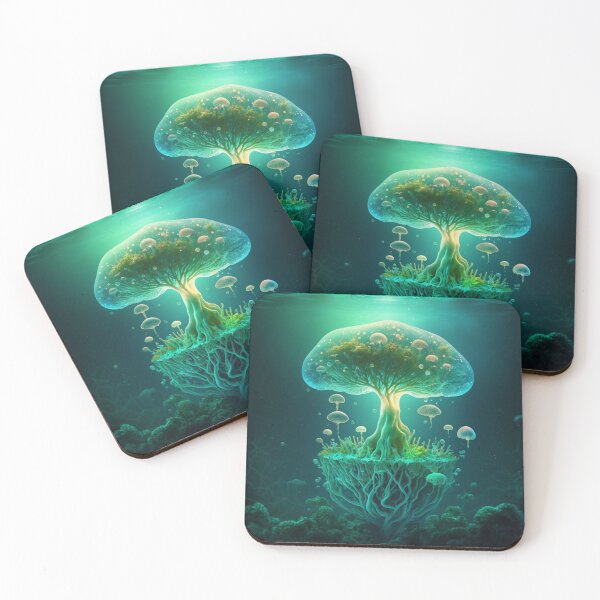 Item preview, Incredible green glow underwater magical mushroom  designed and sold by forwardthinker.