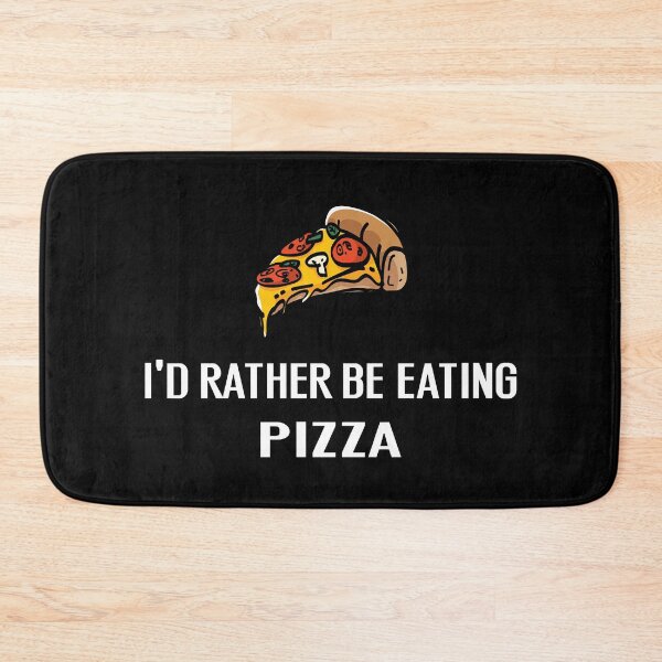 Item preview, Id Rather Be Eating Pizza - With Illustration designed and sold by Grimwear Co..