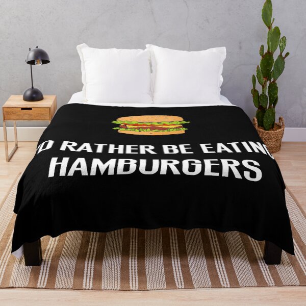 Item preview, Id Rather Be Eating Hamburgers - With Illustration designed and sold by Grimwear Co..