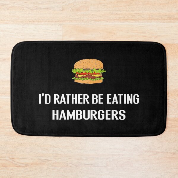 Item preview, Id Rather Be Eating Hamburgers - With Illustration designed and sold by Grimwear Co..