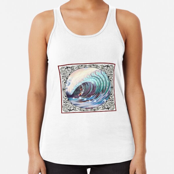 Hang Loose, Let's Rip Shark Women's Racerback Tank