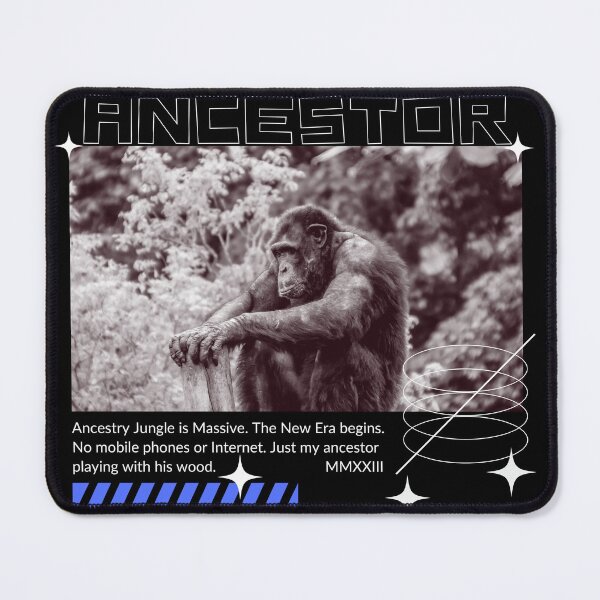 Item preview, Streetwear My ancestor ape in jungle playing wood designed and sold by AEROSPACE-IND.