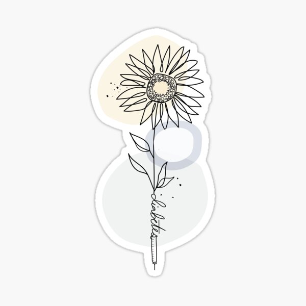Shine bright like a sunflower when living with diabetes Sticker