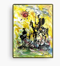 DON QUIXOTE : Vintage Abstract Painting Print Metal Print