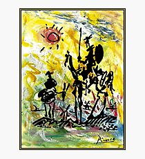 DON QUIXOTE: Vintage abstrakte Malerei drucken Fotodruck