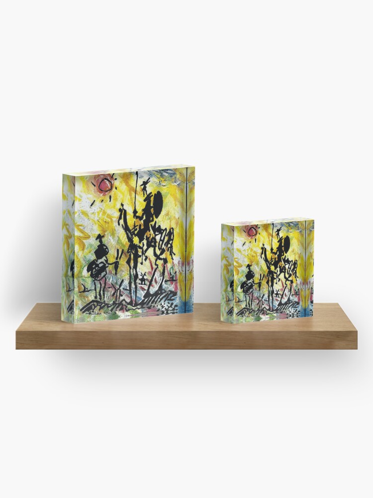 Alternate view of DON QUIXOTE : Vintage Abstract Painting Print Acrylic Block