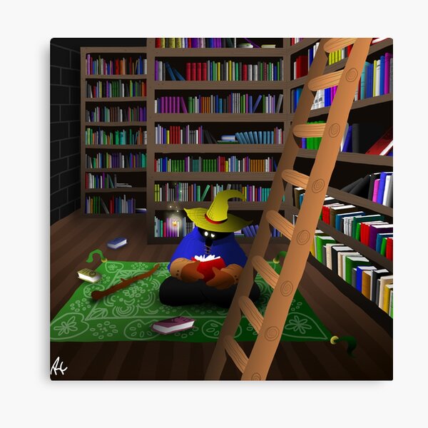 Black Mage in Library Canvas Print