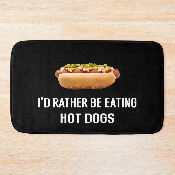 Item preview, Id Rather Be Eating Hot Dogs - With Illustration designed and sold by Grimwear Co..