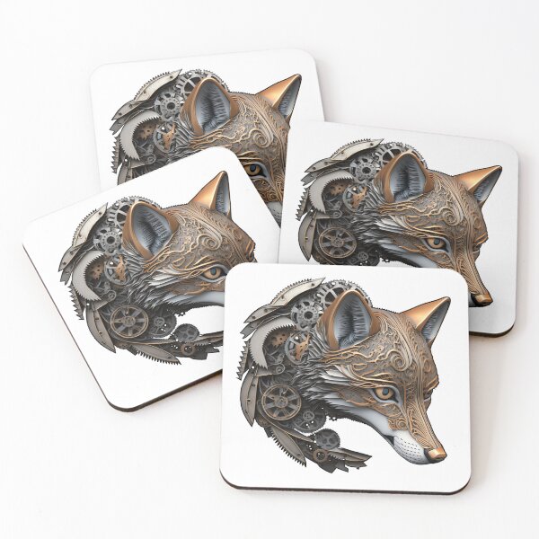 Item preview, Mechanical Fox - High Resolution Futuristic Steampunk Logo designed and sold by DreamsGD.