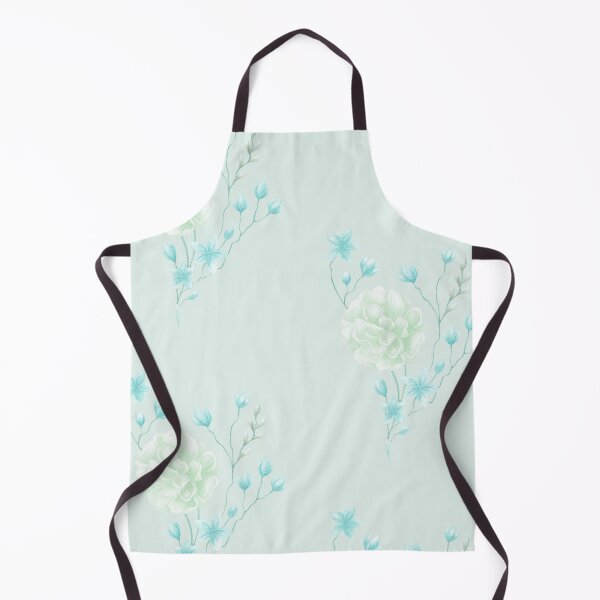 Item preview, Light green and blue flowers with leaves designed and sold by IrinaIkar.