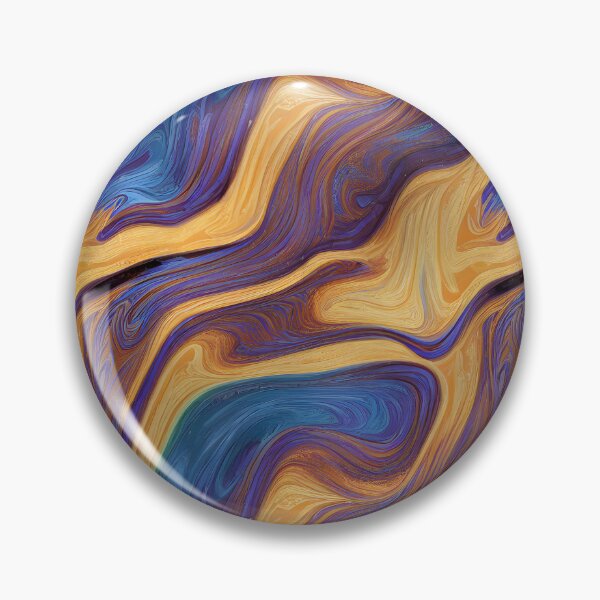 Artikelvorschau, Abstrakte Malerei aus blau-goldenem Acryl entworfen und verkauft von CasualMadness.