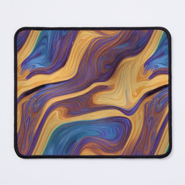 Artikelvorschau, Abstrakte Malerei aus blau-goldenem Acryl entworfen und verkauft von CasualMadness.