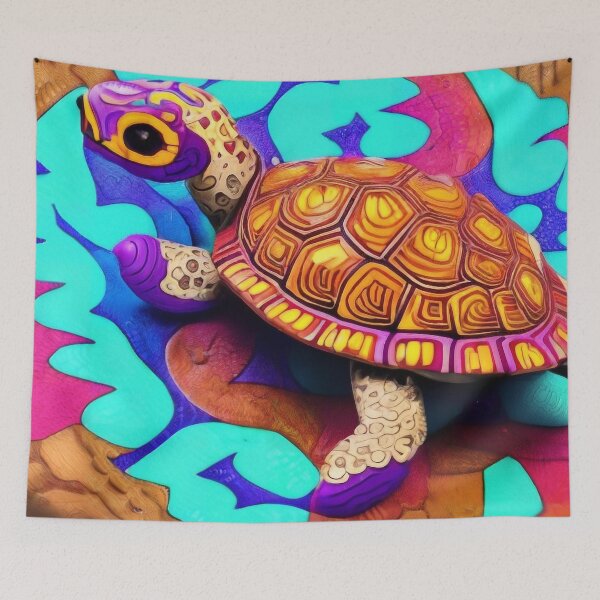 Item preview, Turtle alebrije, AI art designed and sold by Dendros-Studio.
