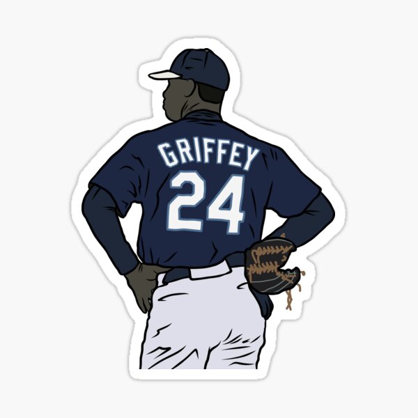 Ken Griffey Jr, Baseball Mens #24 Sticker for Sale by Marzouqi