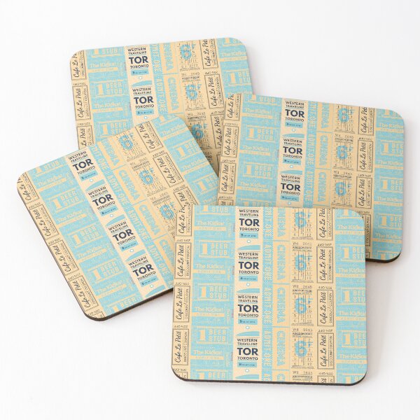 Item preview, Vintage Toronto Tickets Print - For a travel lover, for a Canadian, travel tickets decorating print. designed and sold by Wentoo.