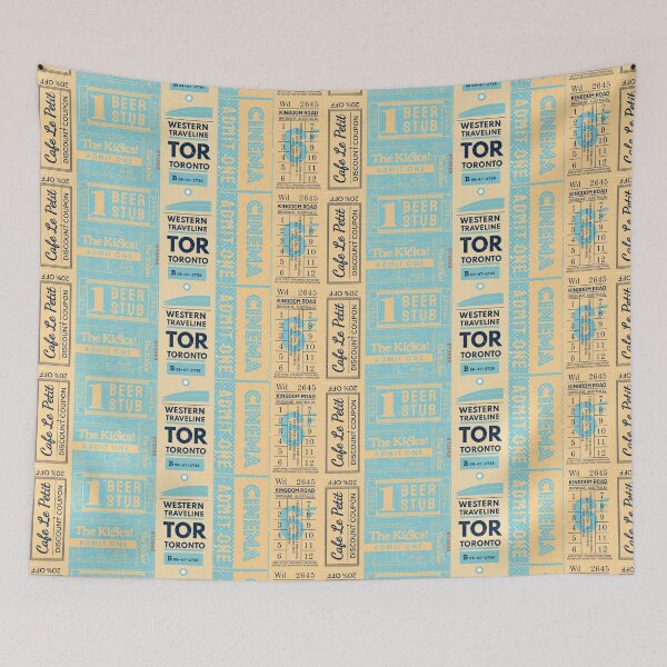 Item preview, Vintage Toronto Tickets Print - For a travel lover, for a Canadian, travel tickets decorating print. designed and sold by Wentoo.