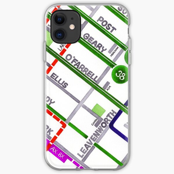 San Francisco map - Tenderloin iPhone Soft Case