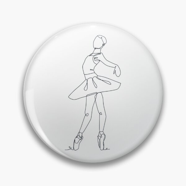 Item preview, Ballet dancer on pointe (black outline) designed and sold by DancingKween77.