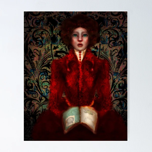 Ghost Lady Portrait, Gothic Victorian Digital Print, Dark Academia