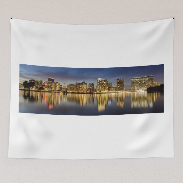 Item preview, Dusk Reflections of Downtown Oakland via Lake Merritt designed and sold by yhelfman.