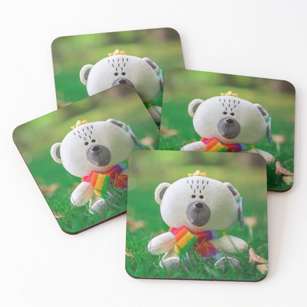 Item preview, Cute White Teddy Bear on Green grass. designed and sold by Kanchan1987.