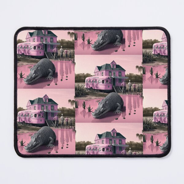 Item preview, Alligator in Swamps with Pink Homestead and Inhabitants designed and sold by Bleknervin.
