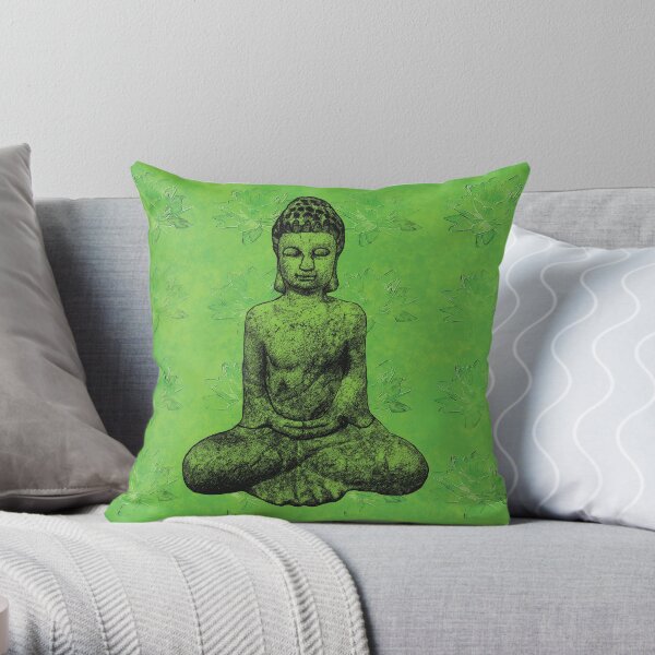 Earth Buddha Throw Pillow