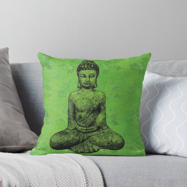 Earth Buddha Throw Pillow