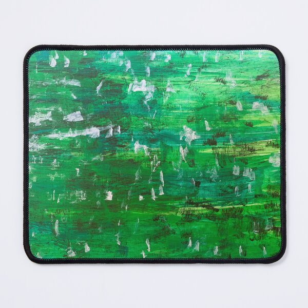 Item preview, Cotton Fields - Cool, modern, intuitive and green abstract art print designed and sold by AdzSpirit.