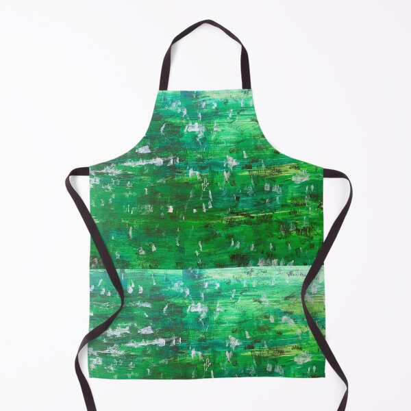 Aperçu de l'œuvre Cotton Fields - Impression d'art abstrait cool, moderne, intuitive et verte créée et vendue par AdzSpirit.