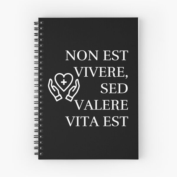 Item preview, Gift for medical student in latin Non est vivere, sed valere vita est, latin quote on black designed and sold by Lady-Frost.