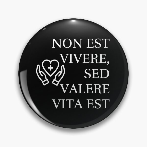 Item preview, Gift for medical student in latin Non est vivere, sed valere vita est, latin quote on black designed and sold by Lady-Frost.