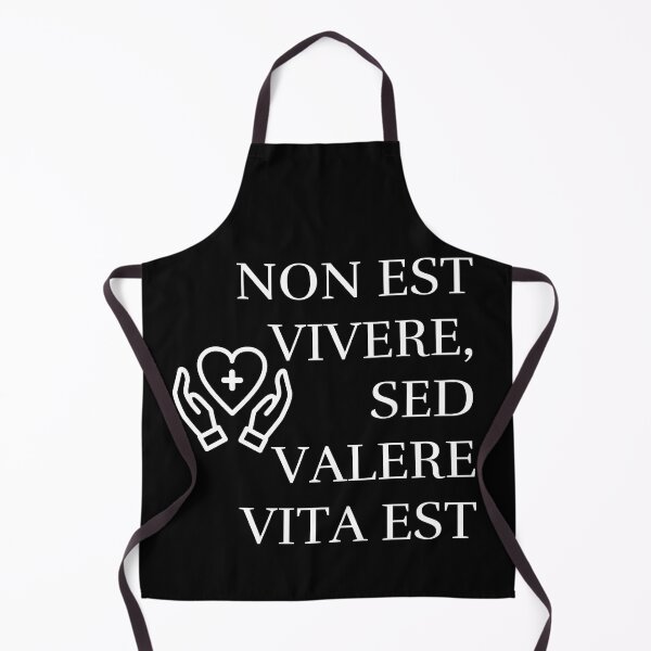 Item preview, Gift for medical student in latin Non est vivere, sed valere vita est, latin quote on black designed and sold by Lady-Frost.