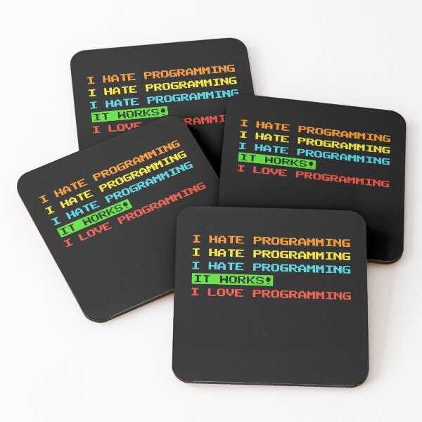 Item preview, I Hate Programming I I Love Programming Retro Style designed and sold by Extra Rice Tees.
