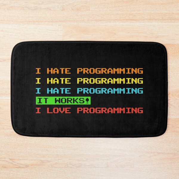 Item preview, I Hate Programming I I Love Programming Retro Style designed and sold by Extra Rice Tees.