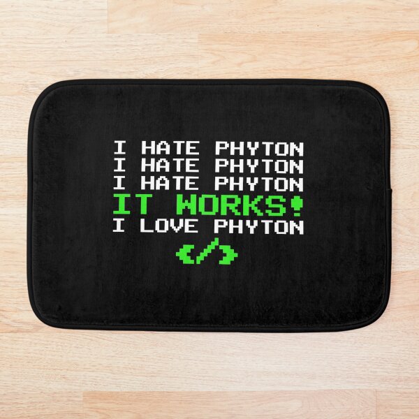 Artikelvorschau, Ich hasse es, Phyton zu programmieren. Ich liebe es, im Retro-Stil zu programmieren entworfen und verkauft von Extra Rice Tees.