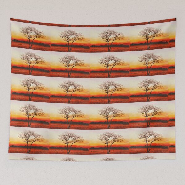 Item preview, Sunset Tree Silhouette Watercolour Painting designed and sold by Vicki Syme.