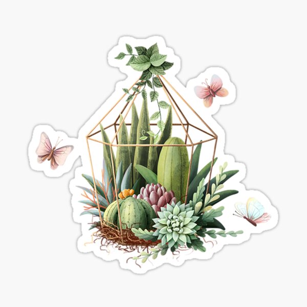 Cactus Plant Flea Market Stickers 