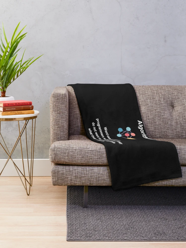Thumbnail 2 of 6, Throw Blanket, Algorithm Programming design designed and sold by t1n3333.