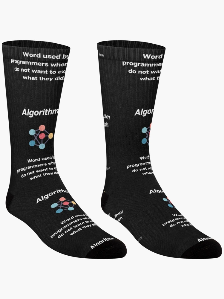 Thumbnail 3 of 5, Socks, Algorithm Programming design designed and sold by t1n3333.