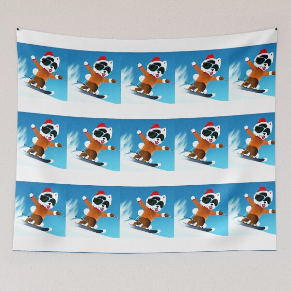 Item preview, Santa ski dog designed and sold by Alchemytshirts.