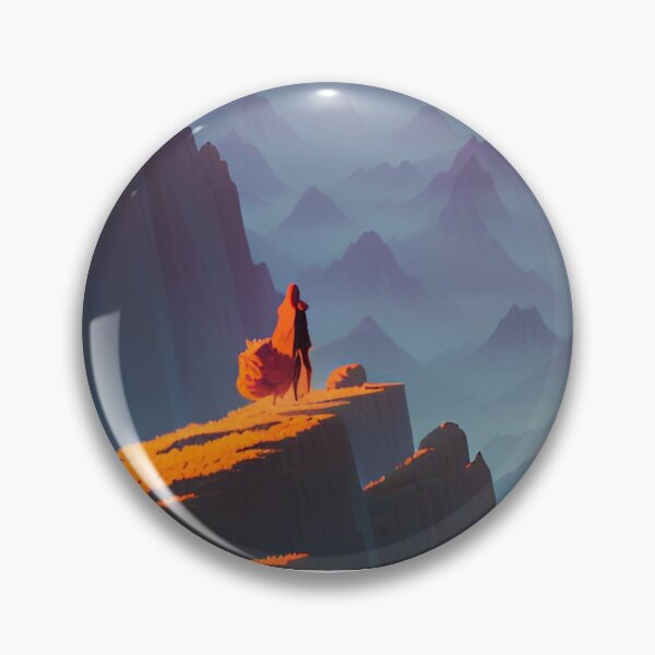 Item preview, Anime Men - Mountain Range at Sunset Landscape designed and sold by Trendy-Now.