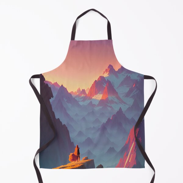 Item preview, Anime Men - Mountain Range at Sunset Landscape designed and sold by Trendy-Now.