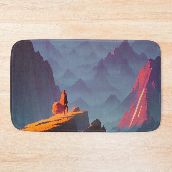 Item preview, Anime Men - Mountain Range at Sunset Landscape designed and sold by Trendy-Now.