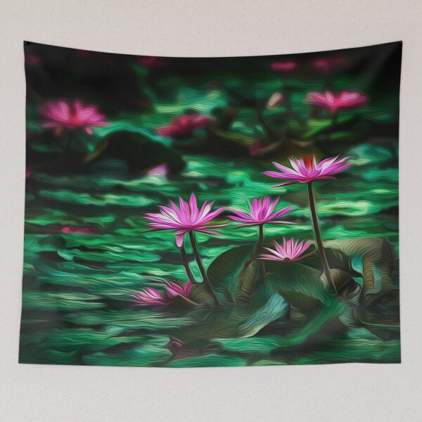 Item preview, Painted Pink Lotus Flowers designed and sold by Huskyyy Designs.