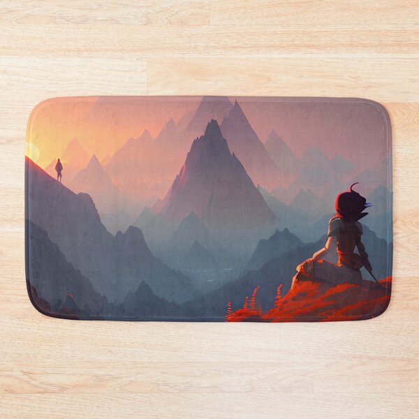 Item preview, Couple - Mountain Range at Sunset Anime Landscape designed and sold by Trendy-Now.