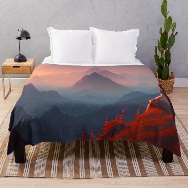 Item preview, Couple - Mountain Range at Sunset Anime Landscape designed and sold by Trendy-Now.